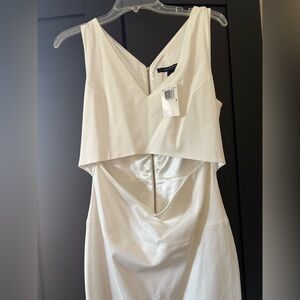 French Connection white cut out dress. NWT size 8